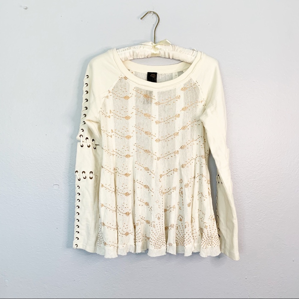FREE PEOPLE NEW ROMANTICS HEAVY METAL Top - Picture 2 of 7